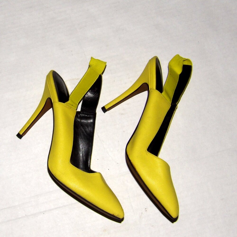 Aldo Size 7.5 Yellow 4" High Heel Shoes - Picture 3 of 6